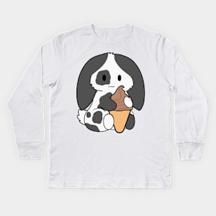 Spotted Black Bunny Ice Cream Chocolate Kids Long Sleeve T-Shirt